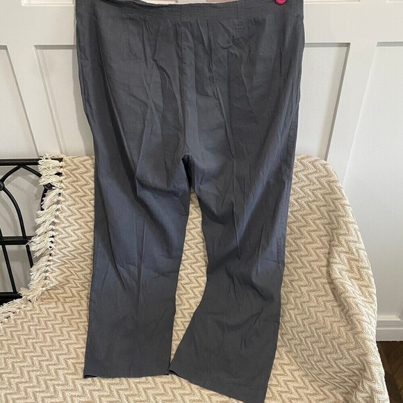 Eileen Fisher Side Zip Linen Blend Pants - Picture 7 of 11